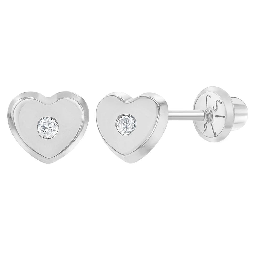 Best hoop earrings with butterfly motifs for a playful and whimsical appearance-14k Classic Heart Stud