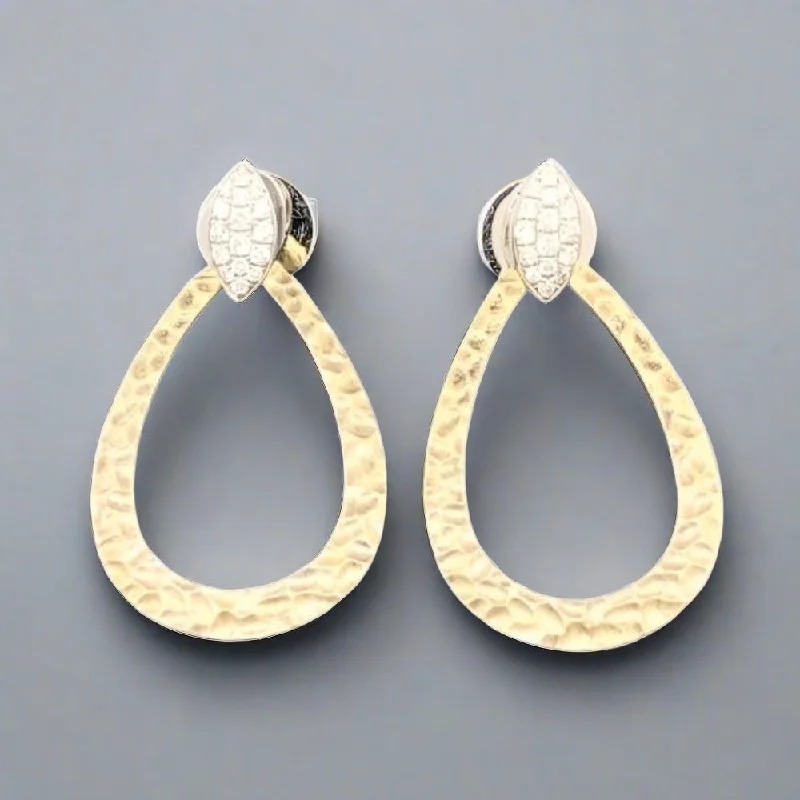 Best hoop earrings with lever-back closures for secure and easy wear-14K TT Gold 0.16ctw G/VS2 Diamond Dangle Earrings