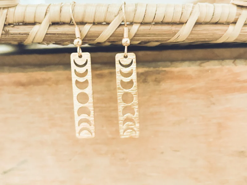 Best hoop earrings with snake-inspired designs for an edgy and fierce vibe-Beautiful Moon Phase Earrings