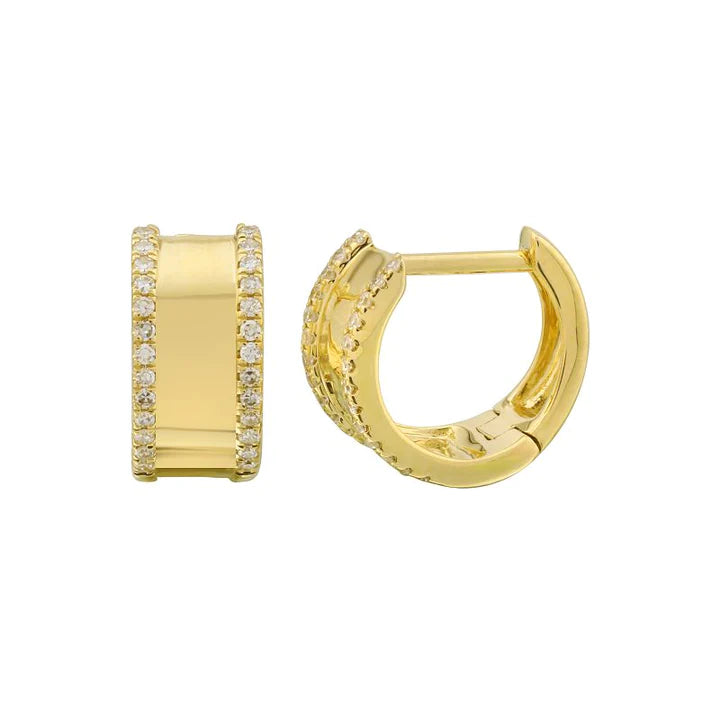 Medium hoop earrings for an everyday look with the perfect balance of style-Chunky Chic Huggie