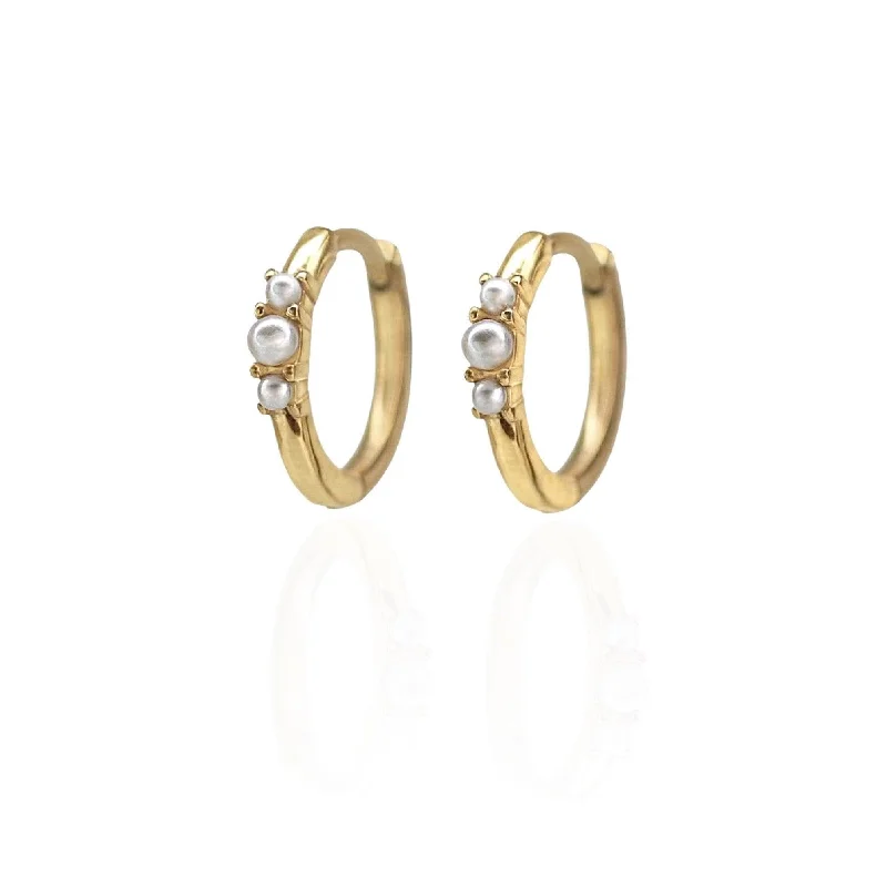 Hoop earrings with a chunky design for a bold and trendy statement-Coastal Girl Hoops