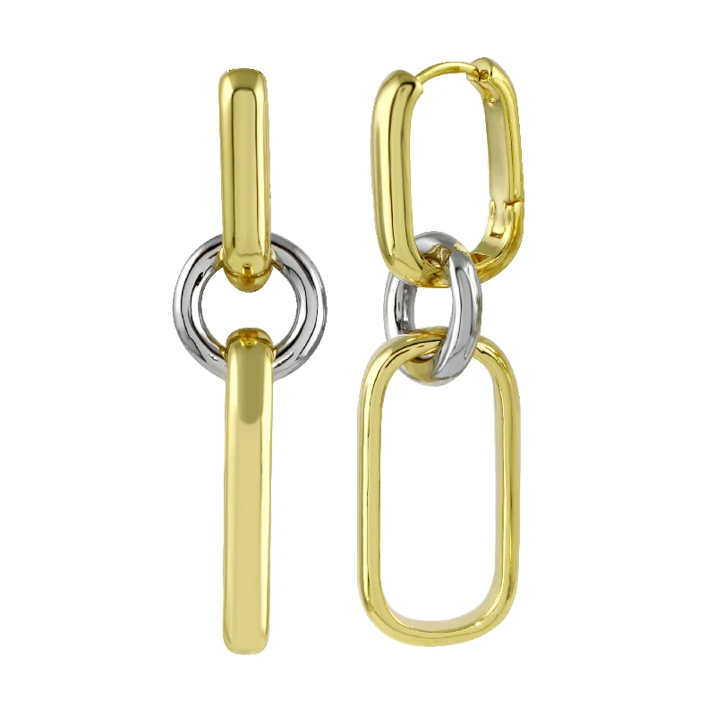 Hoop earrings with abstract shapes for an artistic and creative touch-Convertible Link Earrings