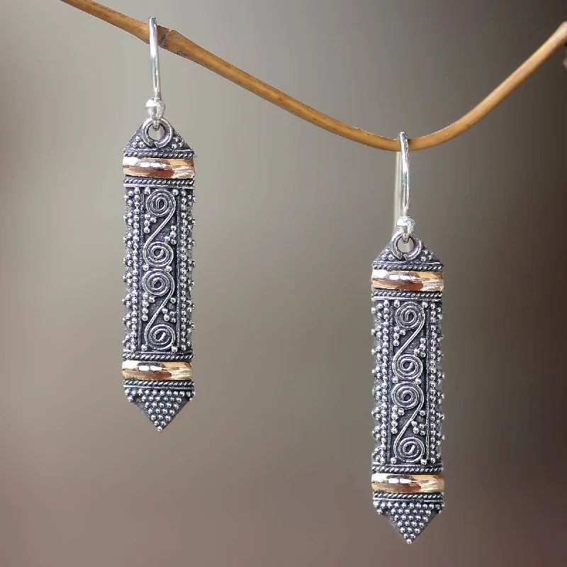 Best hoop earrings with stacked layers for a dimensional and bold look-Dayak Shield Sterling Silver Earrings