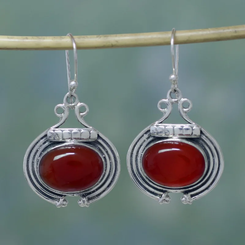 Hoop earrings with a matte finish for a sleek and sophisticated appearance-Desire Carnelian Dangle Earrings