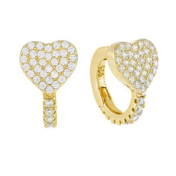 Best hoop earrings with multi-colored gemstones for a vibrant and lively touch-Heart Huggers