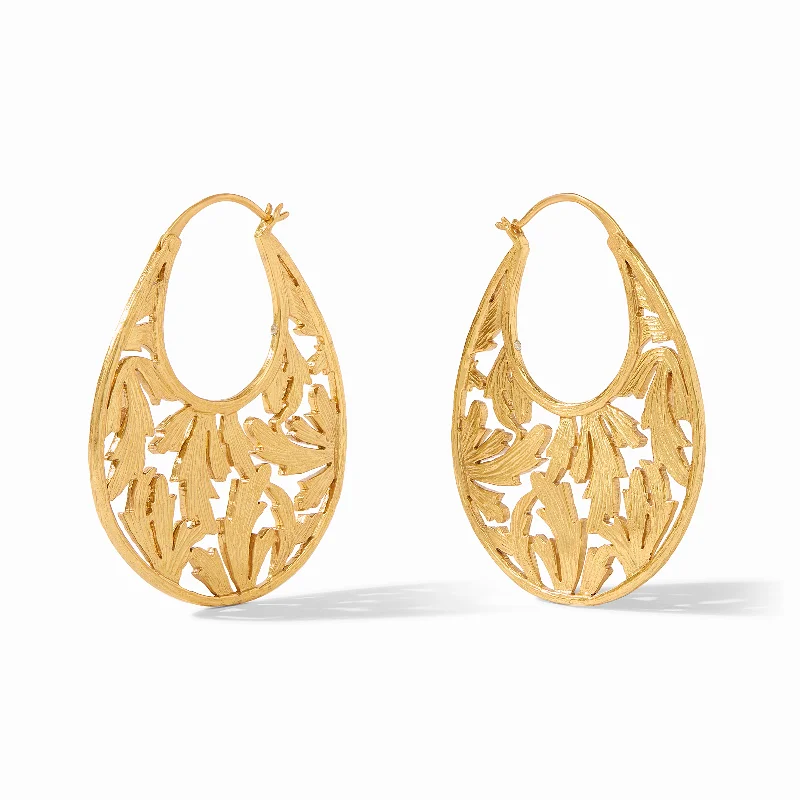 Best hoop earrings with gold for a luxurious and timeless look-Ivy Statement Hoop