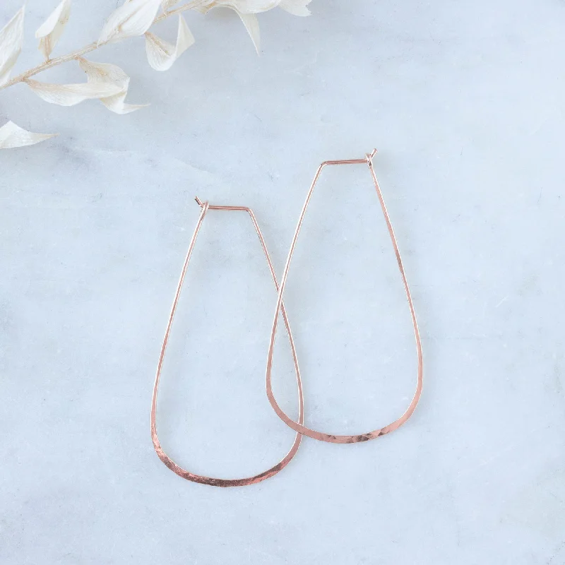 Best hoop earrings with sterling silver for an affordable and chic design-Large Horseshoe Hoop Earrings | Rose Gold Filled