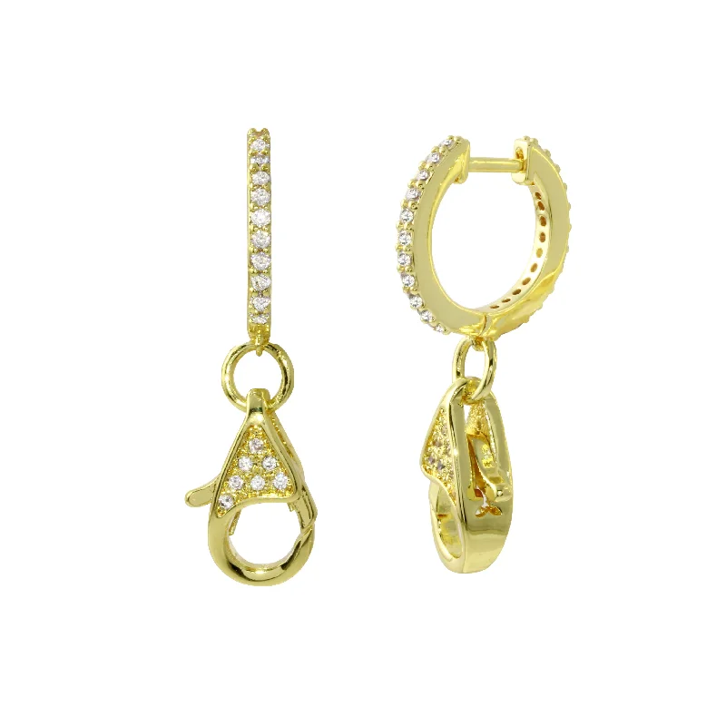 Hoop earrings with textured finishes for a vintage and classic style-Lobster Clasp Huggies