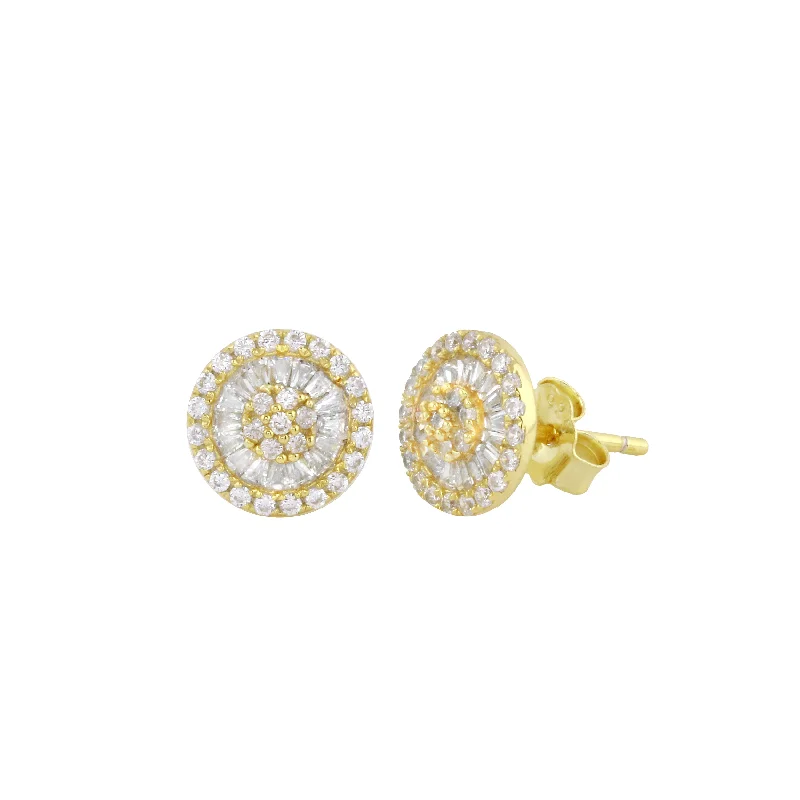 Hoop earrings with circle designs for a classic and timeless shape-Mini Pizza Studs