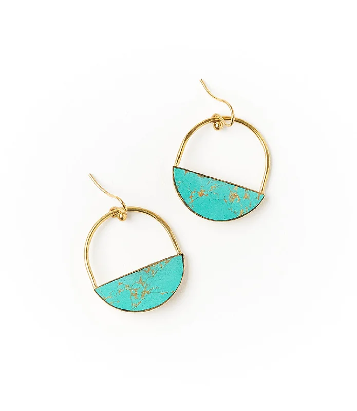 Hoop earrings with enamel stripes for a colorful and eye-catching design-Sandhya Earrings - Slice