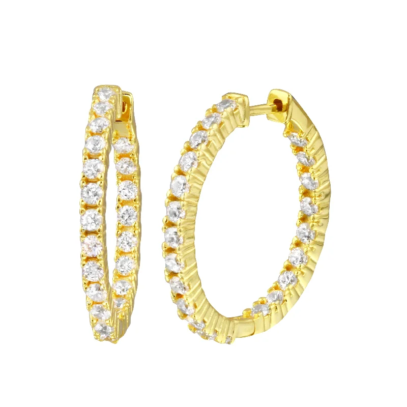 Best hoop earrings with geometric shapes for a modern and artistic appeal-The Perfect Diamond Hoops