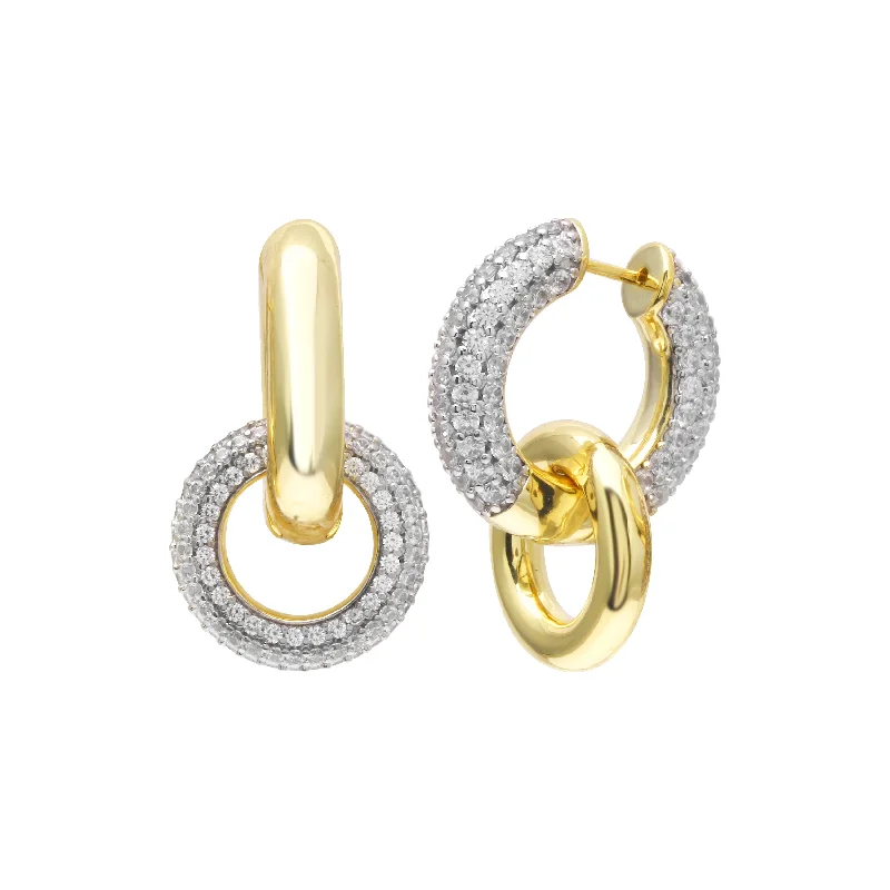 Hoop earrings with oversized designs for a bold, fashion-forward statement-Tubular Interlock Earrings