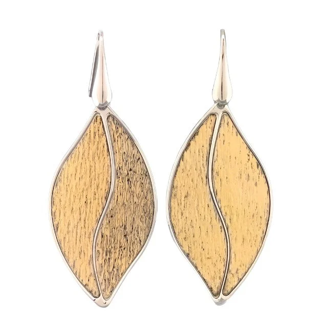 Hoop earrings with open designs for a modern, lighthearted vibe-YGP Sterling Leaf Dangle Earrings