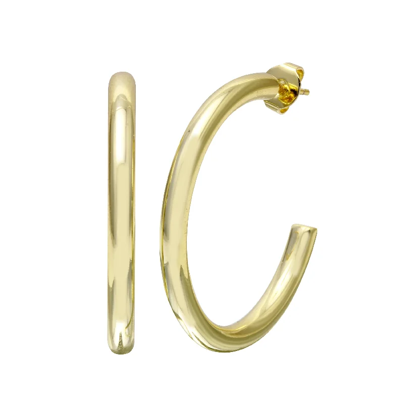 Hoop earrings with oversized pearl accents for a statement-making look-Your Thin Everyday Hoops