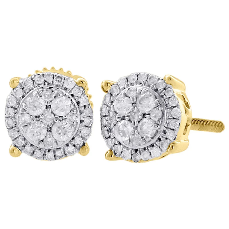 Stud Earrings for Travel Look -1/2ctw Diamond Cluster Stud Earrings