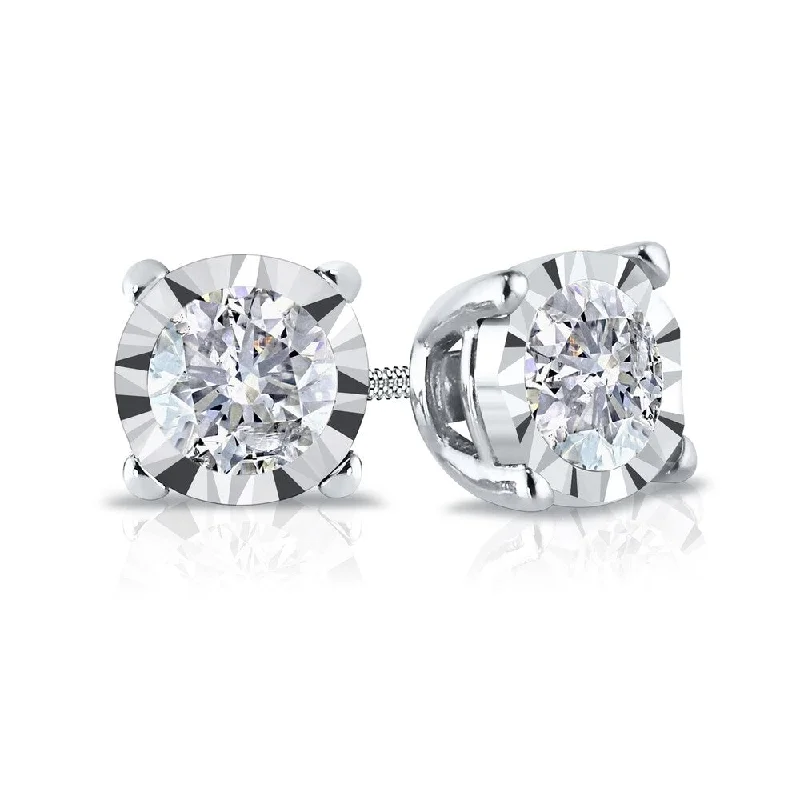 Small Stud Earrings for Delicate -Auriya 14k Gold 1/6ct TDW Round Diamond Stud Earrings