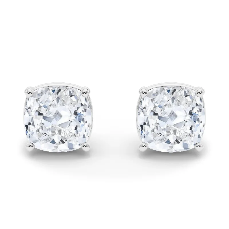 Diamond Stud Earrings for Luxury -Men's Cushion Cut Diamond Stud Earrings