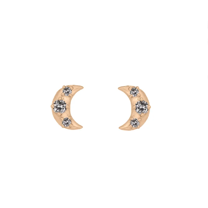 Gemstone Stud Earrings for Color -Hecate Stud Earrings, Salt & Pepper Diamond