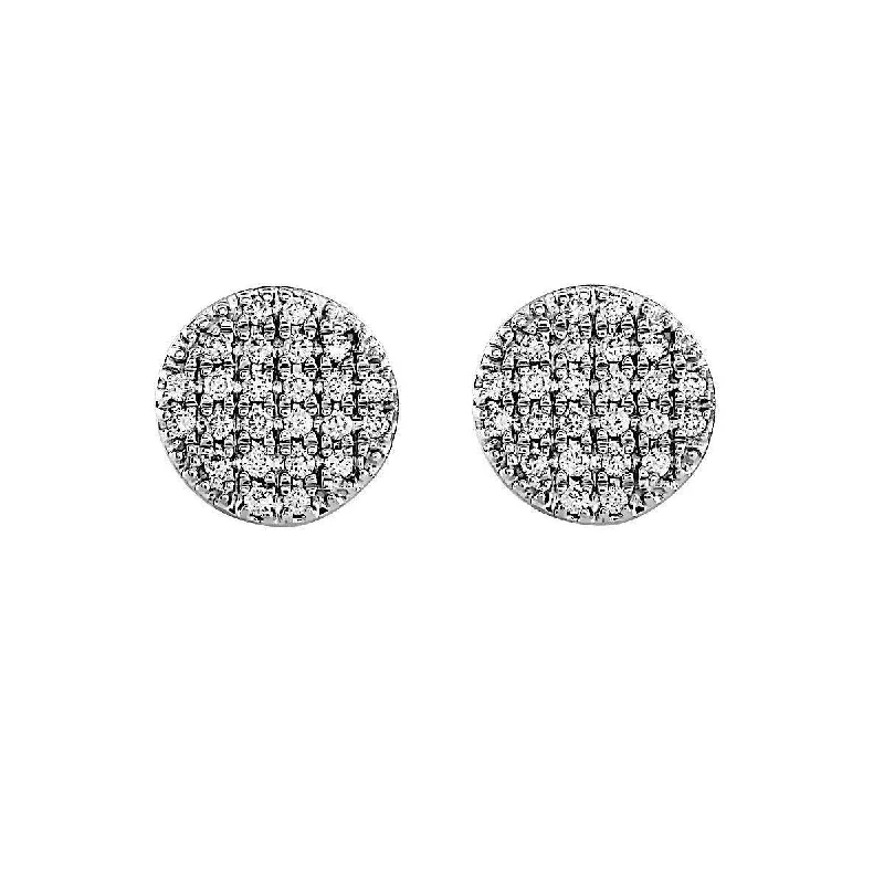 Stud Earrings for Everyday Glamour -Patchwork Stud Earrings 1/3Ctw