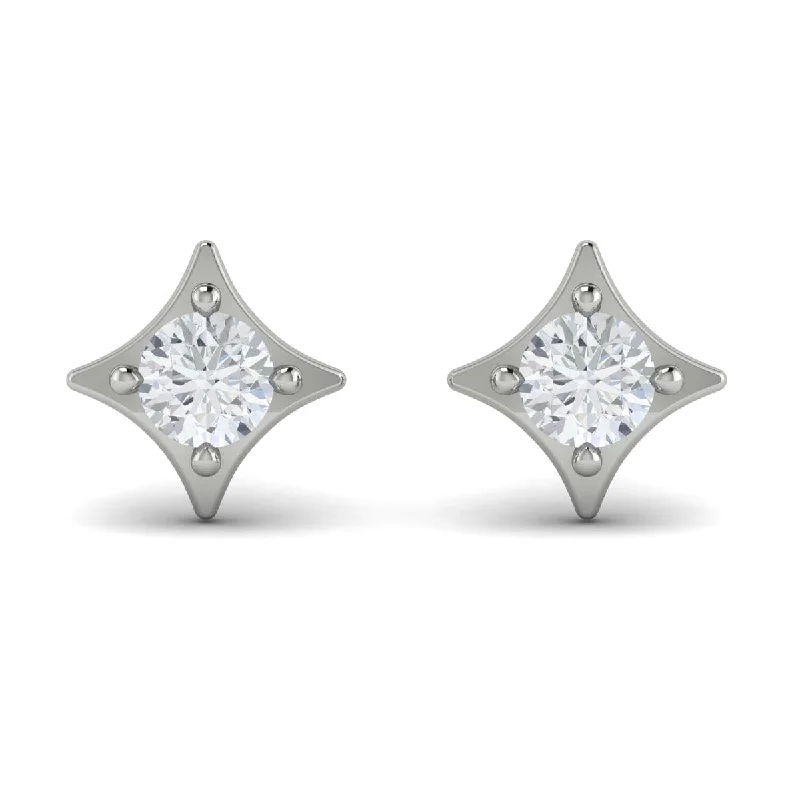 Retro Stud Earrings for Nostalgia -Diamond Vlora Star Stud Earrings