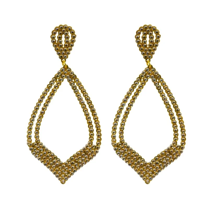 Drop Earrings with Filigree Work -DEAL WITH IT EARRINGS (Gold)