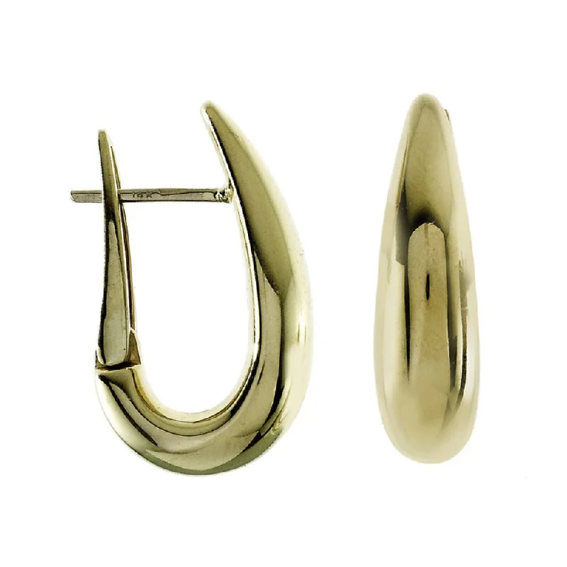 Drop Earrings with Infinity Symbols -14k Gold Hinged Hoop Earrings