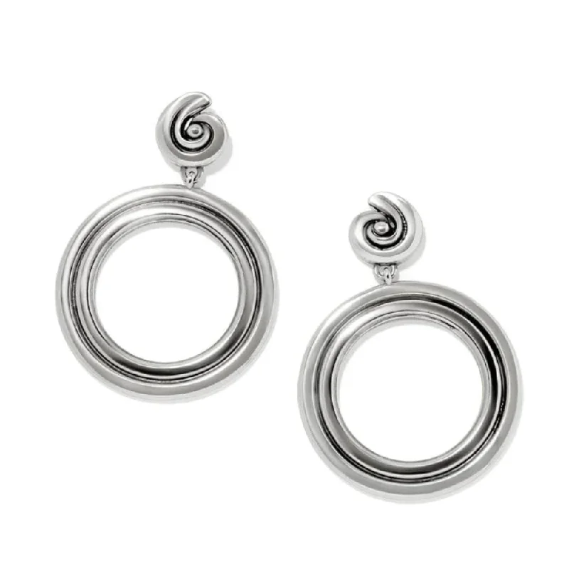 Drop Earrings for Party Look -Brighton Contempo Moda Ring Post Drop Earrings