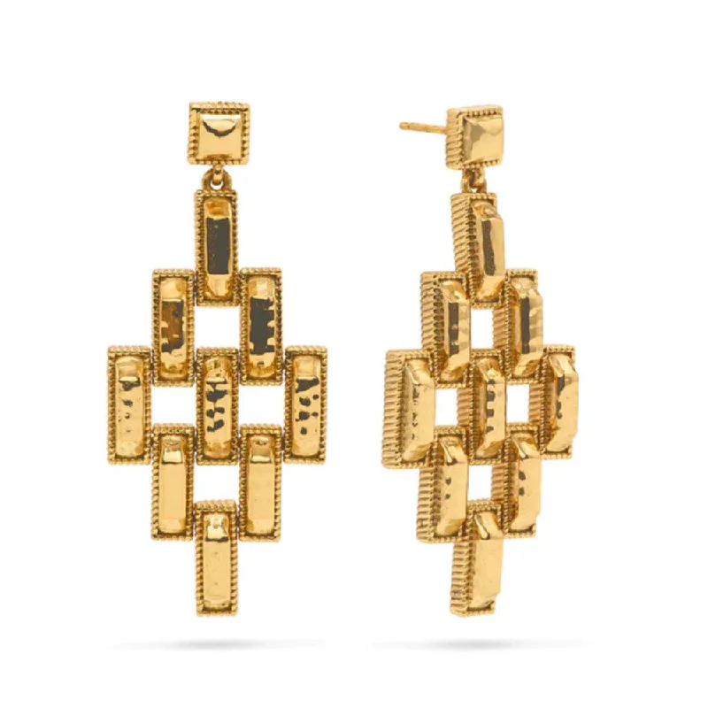 Long Drop Earrings for Dramatic -Capucine de Wulf Pathway Post Small Link Earrings