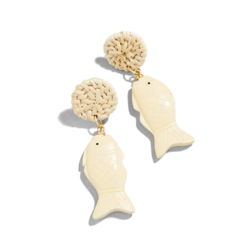 Retro Drop Earrings for Nostalgia -Spartina Here Fishy Earrings