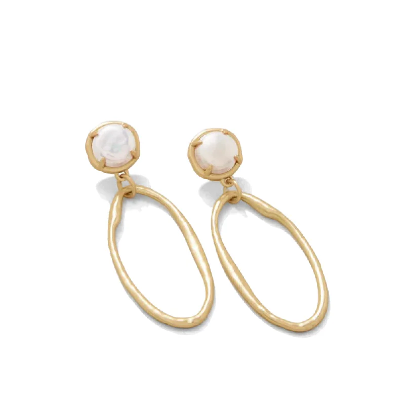 Drop Earrings for Beach Outfit -Spartina River Club Earrings - Pearl