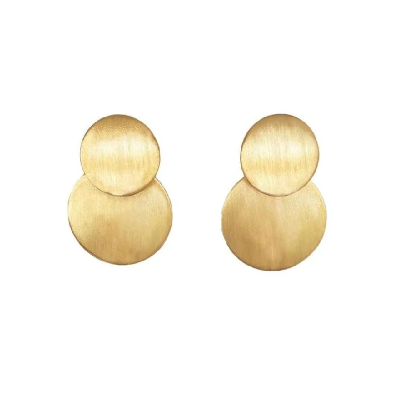 Drop Earrings with Embossed Patterns -Coterie Earrings