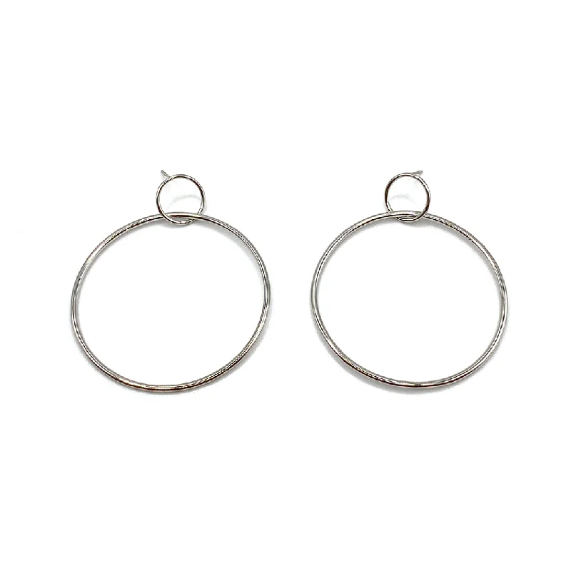 Drop Earrings with Debossed Designs -Lustre Hoop Earrings