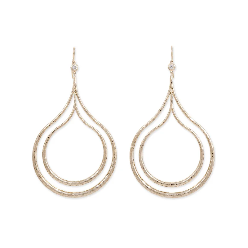 Drop Earrings for Christmas Party -SOPHIA DIAMOND ARABIAN HOOP EARRINGS