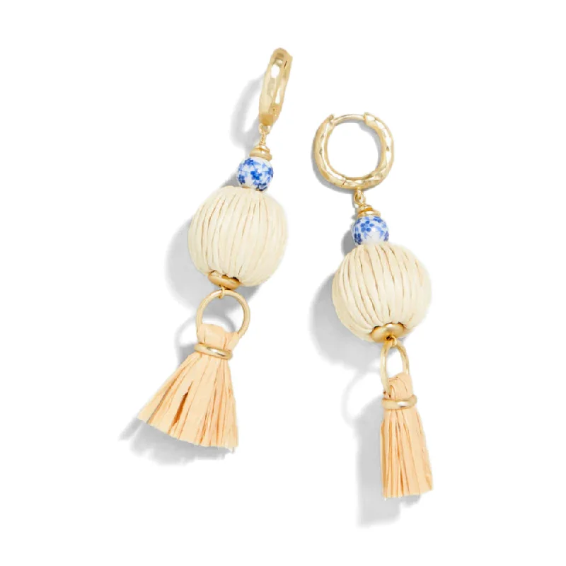 Contemporary Drop Earrings for Fashion -Spartina Summer House Earrings - Natural/Blue