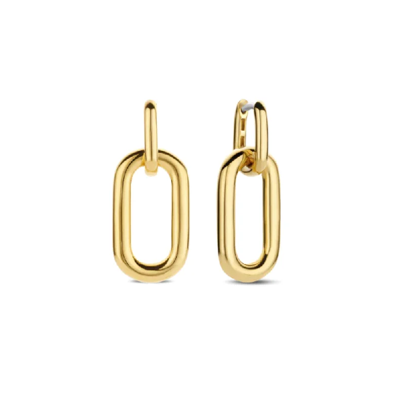 Minimalist Drop Earrings with Simplicity -Ti Sento Chunky Double Link Drop Earrings