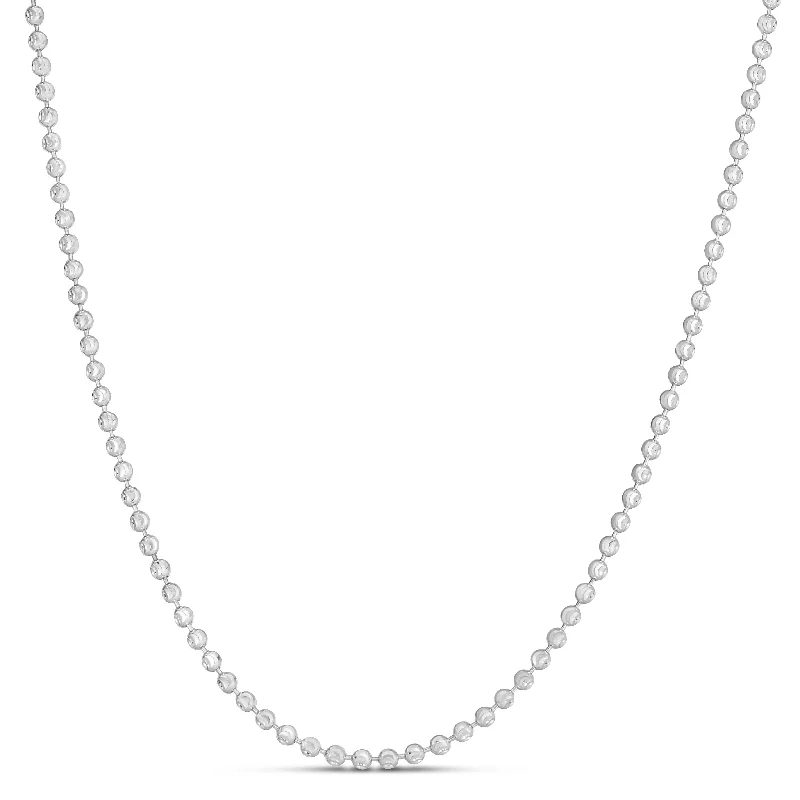 Beautiful necklaces and pendants with layered chains for a fashionable, chic look-14K 2.5mm Moon Chain