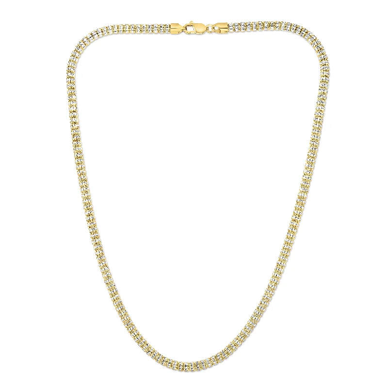 Trendy necklaces and pendants with statement pieces for a bold fashion statement-14K 4.25mm Fancy Ice Chain