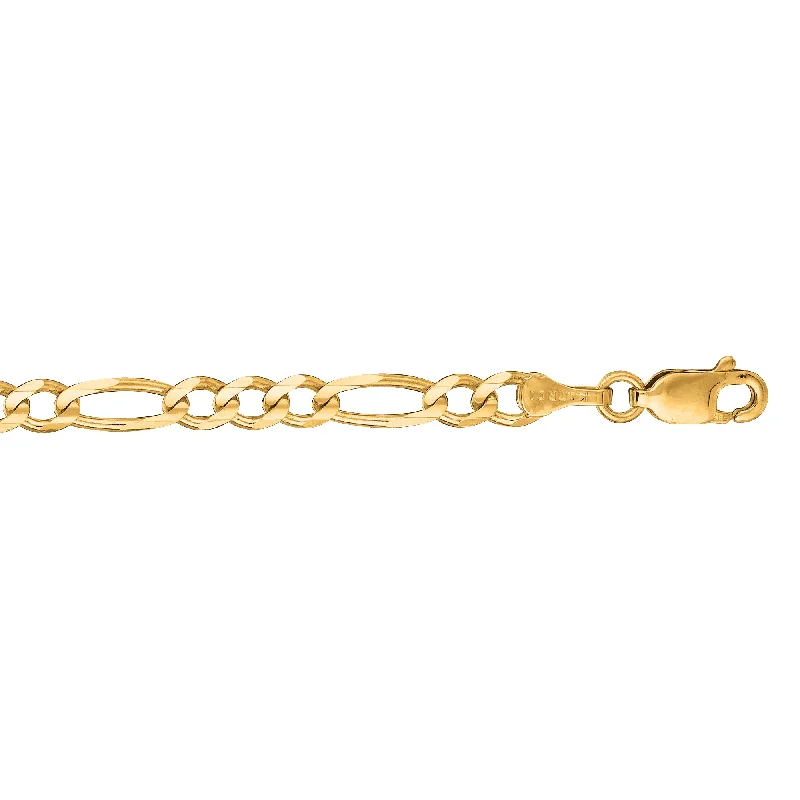 Simple necklaces and pendants with tiny charms for a delicate and casual vibe-14K Gold 18"" 3.8mm Figaro Chain