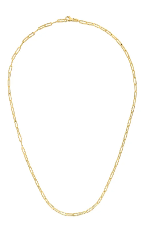 Best necklaces and pendants with rose gold for a warm and romantic appeal-14K Gold 2.1mm Paperclip Chain