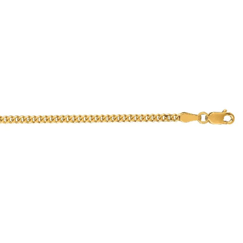 Stunning necklaces and pendants with ruby and diamond combinations for a luxurious effect-14K Gold 2.2mm Gourmette Chain