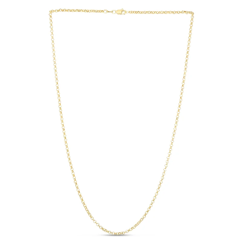 Necklaces and pendants with celestial starburst designs for a radiant look-14K Gold 2.5mm Lite Rolo Chain