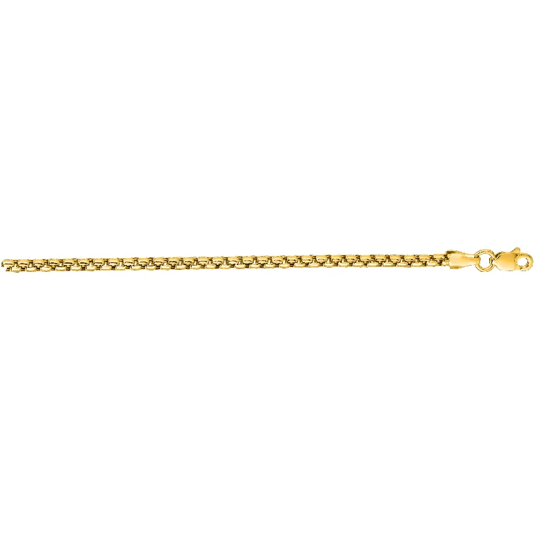 Beautiful necklaces and pendants with natural stones for an earthy, organic vibe-14K Gold 2.5mm Lite Round Box Chain