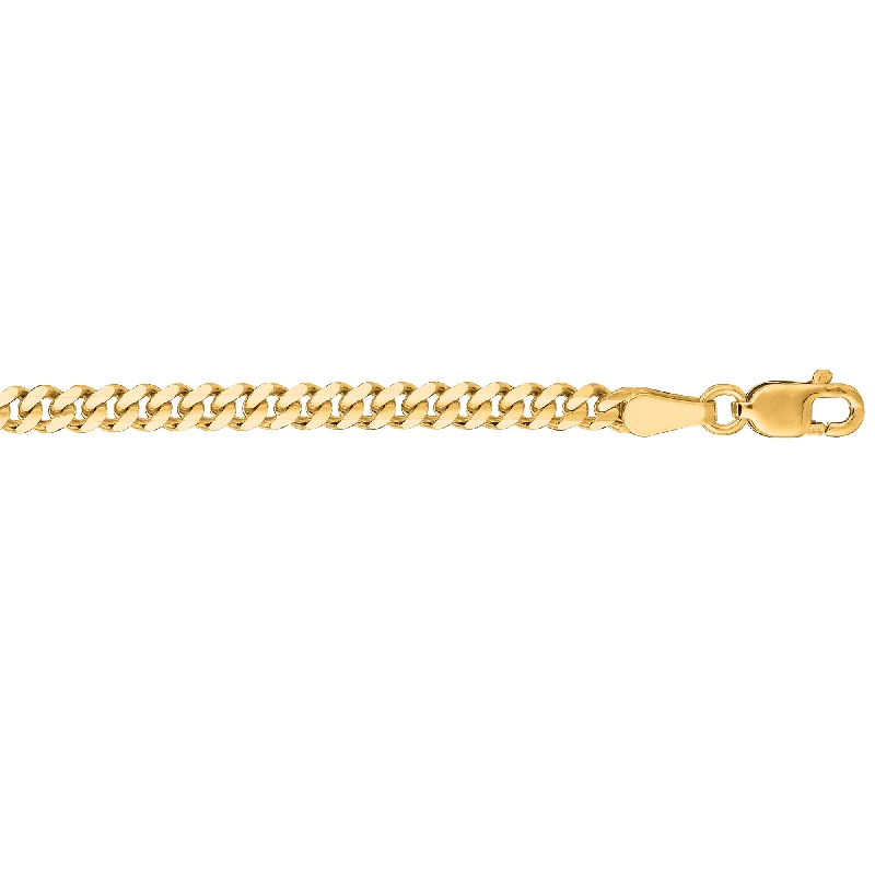 Beautiful necklaces and pendants with moon and star charms for a dreamy effect-14K Gold 2.8mm Gourmette Chain