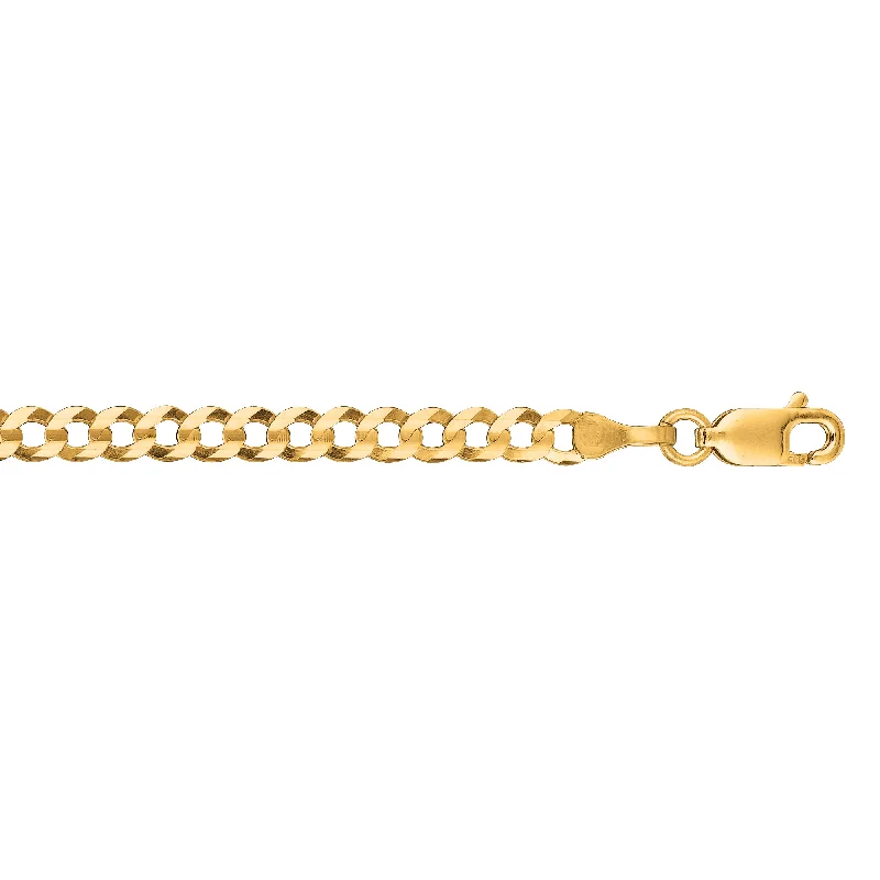 Best necklaces and pendants for everyday wear with minimalist designs-14K Gold 3.6mm Comfort Curb Chain