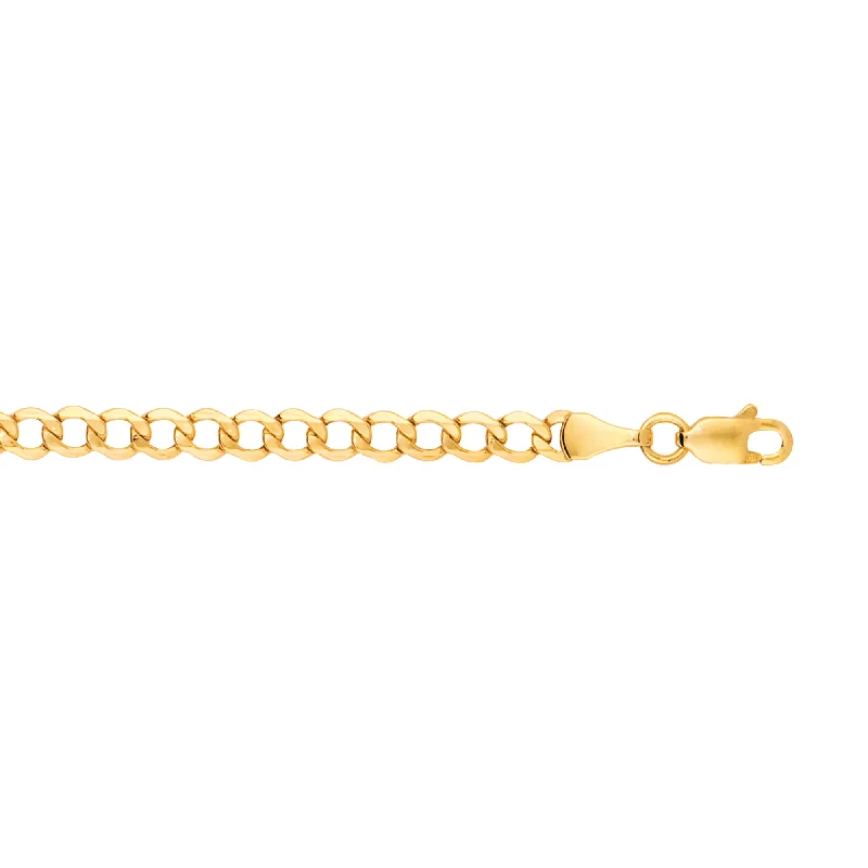 Necklaces and pendants with abstract shapes for a modern, creative appearance-14K Gold 4.4mm Lite Curb Chain