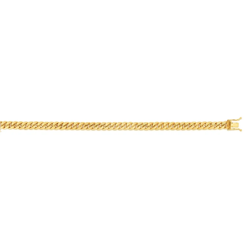 Best necklaces and pendants with cubic zirconia for a budget-friendly dazzling effect-14K Gold 4.5mm Semi-Solid Miami Cuban Chain