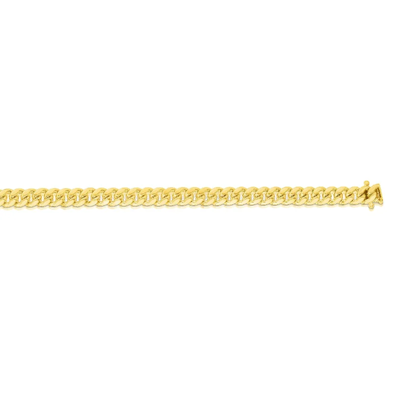 Necklaces and pendants with lock and key designs for a symbolic gesture-14K Gold 4.9mm Classic Miami Cuban