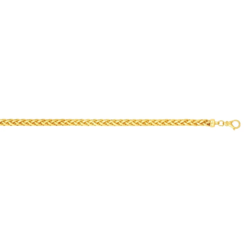 Beautiful necklaces and pendants with geometric shapes for a modern, artistic design-14K Gold 4mm Diamond Cut Round Franco Chain