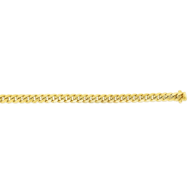 Beautiful necklaces and pendants with layered chains for a fashionable, chic look-14K Gold 5mm Semi-Solid Miami Cuban Chain