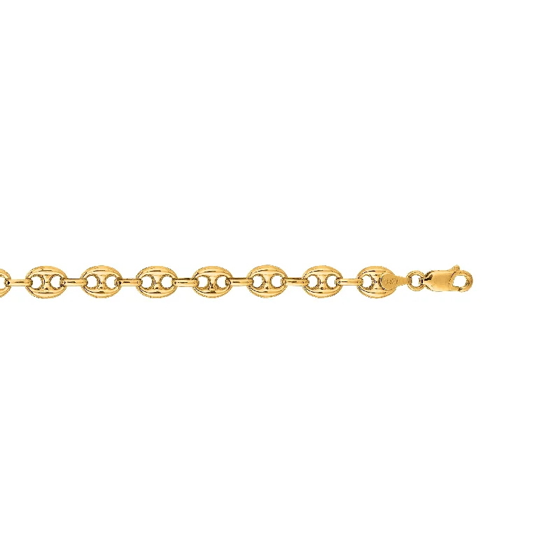 Necklaces and pendants with geometric pendants for a clean, contemporary design-14K Gold 6.8mm Lite Puffed Mariner Chain